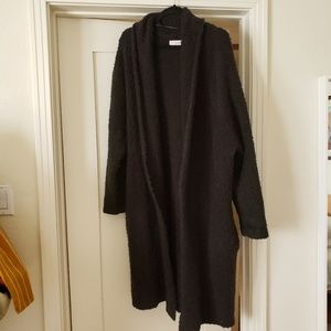 Loft Black coatigan cardigan coat sweater L XL